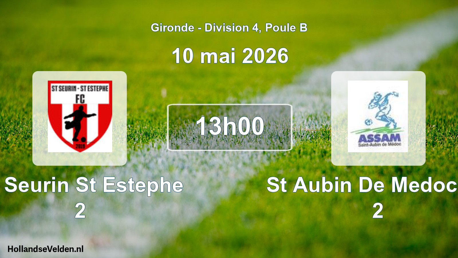 Scheduled Match: St Seurin St Estephe 2 - St Aubin De Medoc As 2 (10 May 2026)