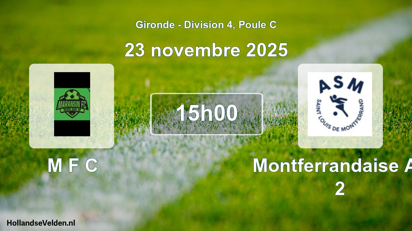 Geplande wedstrijd: M F C - Montferrandaise As 2 (23 novembre 2025)