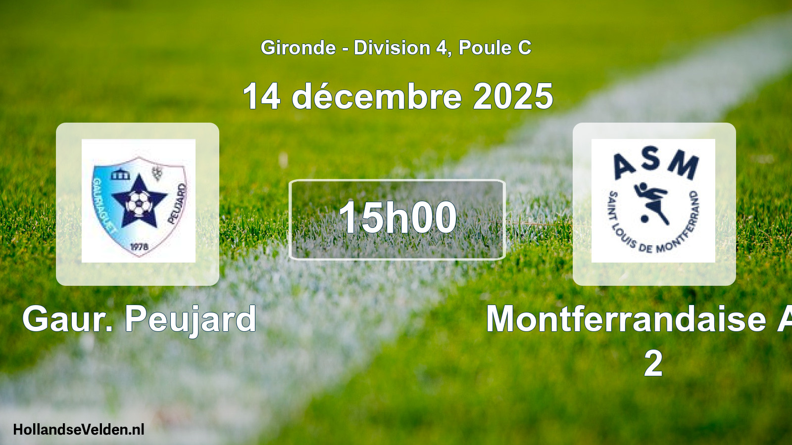 Geplande wedstrijd: Gaur. Peujard - Montferrandaise As 2 (14 décembre 2025)