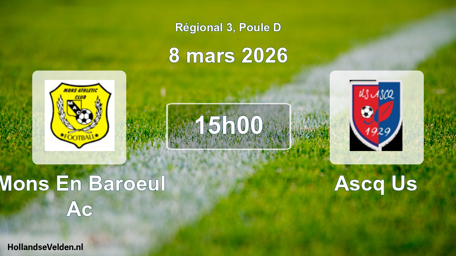 Scheduled Match: Mons En Baroeul Ac - Ascq Us (8 March 2026)
