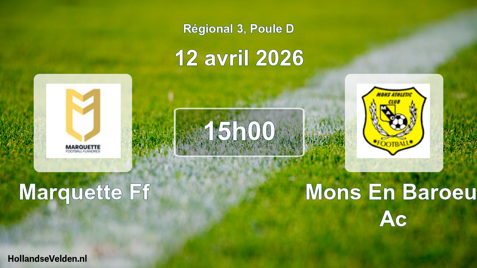 Scheduled Match: Marquette Ff - Mons En Baroeul Ac (12 April 2026)