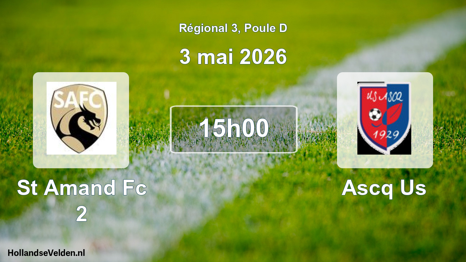 Geplande wedstrijd: St Amand Fc 2 - Ascq Us (3 mei 2026)