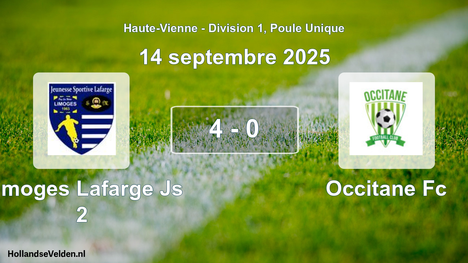 Total number of matches played: Limoges Lafarge Js 2 - Occitane Fc 4 - 0 (14 September 2025)