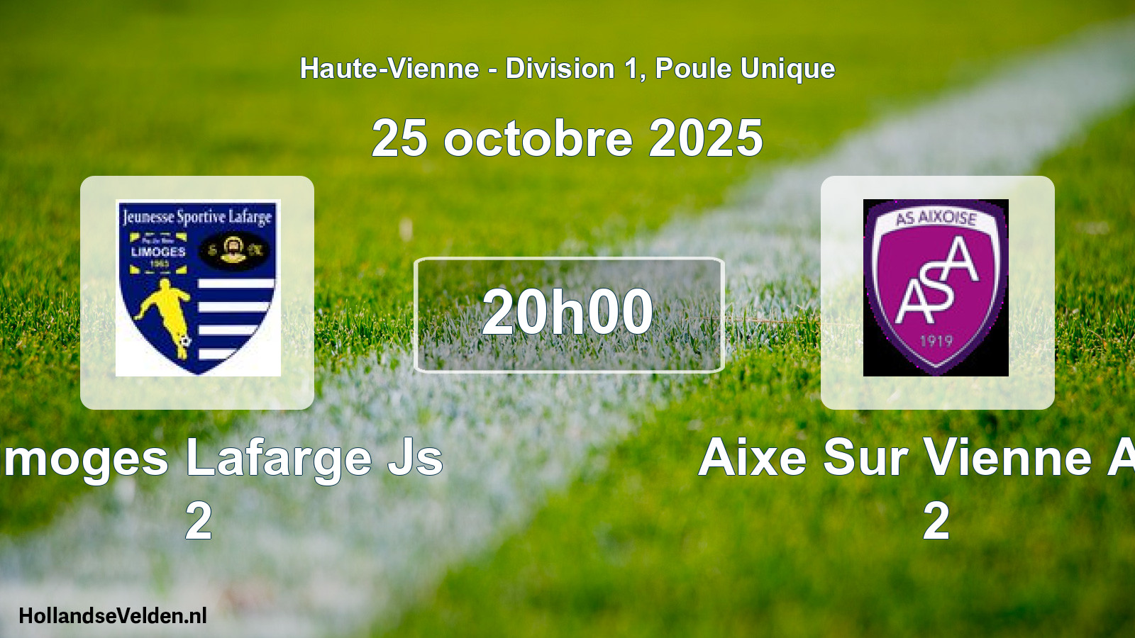 Scheduled Match: Limoges Lafarge Js 2 - Aixe Sur Vienne As 2 (25 October 2025)