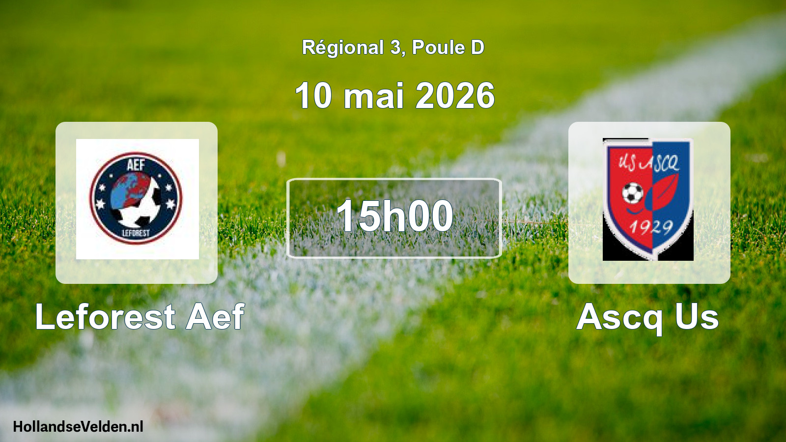 Geplande wedstrijd: Leforest Aef - Ascq Us (10 mei 2026)