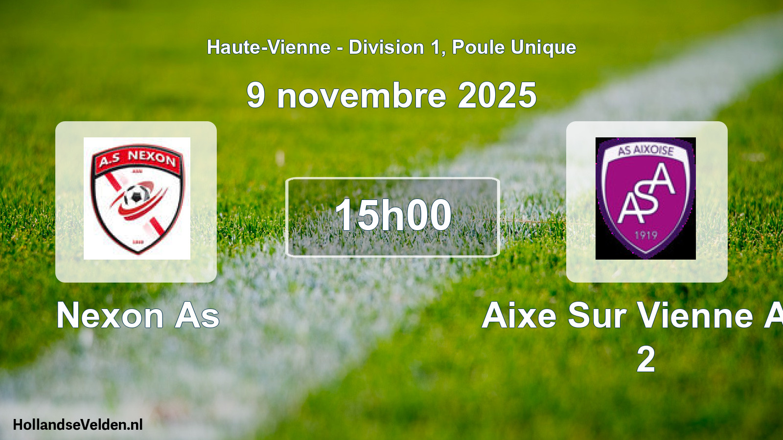 Scheduled Match: Nexon As - Aixe Sur Vienne As 2 (9 November 2025)