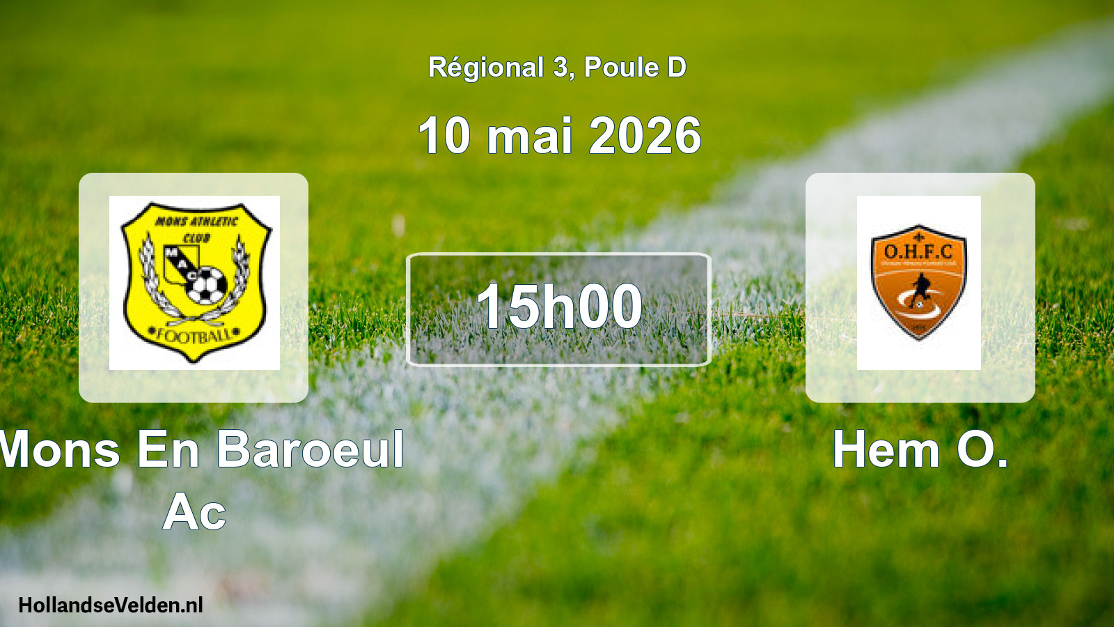 Scheduled Match: Mons En Baroeul Ac - Hem O. (10 May 2026)