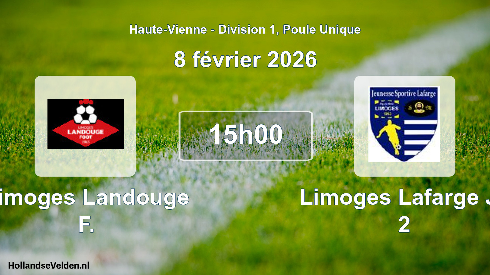 Geplande wedstrijd: Limoges Landouge F. - Limoges Lafarge Js 2 (8 février 2026)