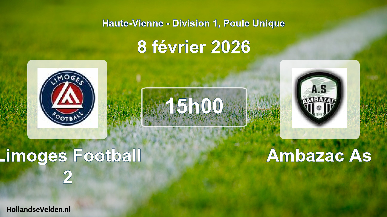 Geplande wedstrijd: Limoges Football 2 - Ambazac As (8 février 2026)