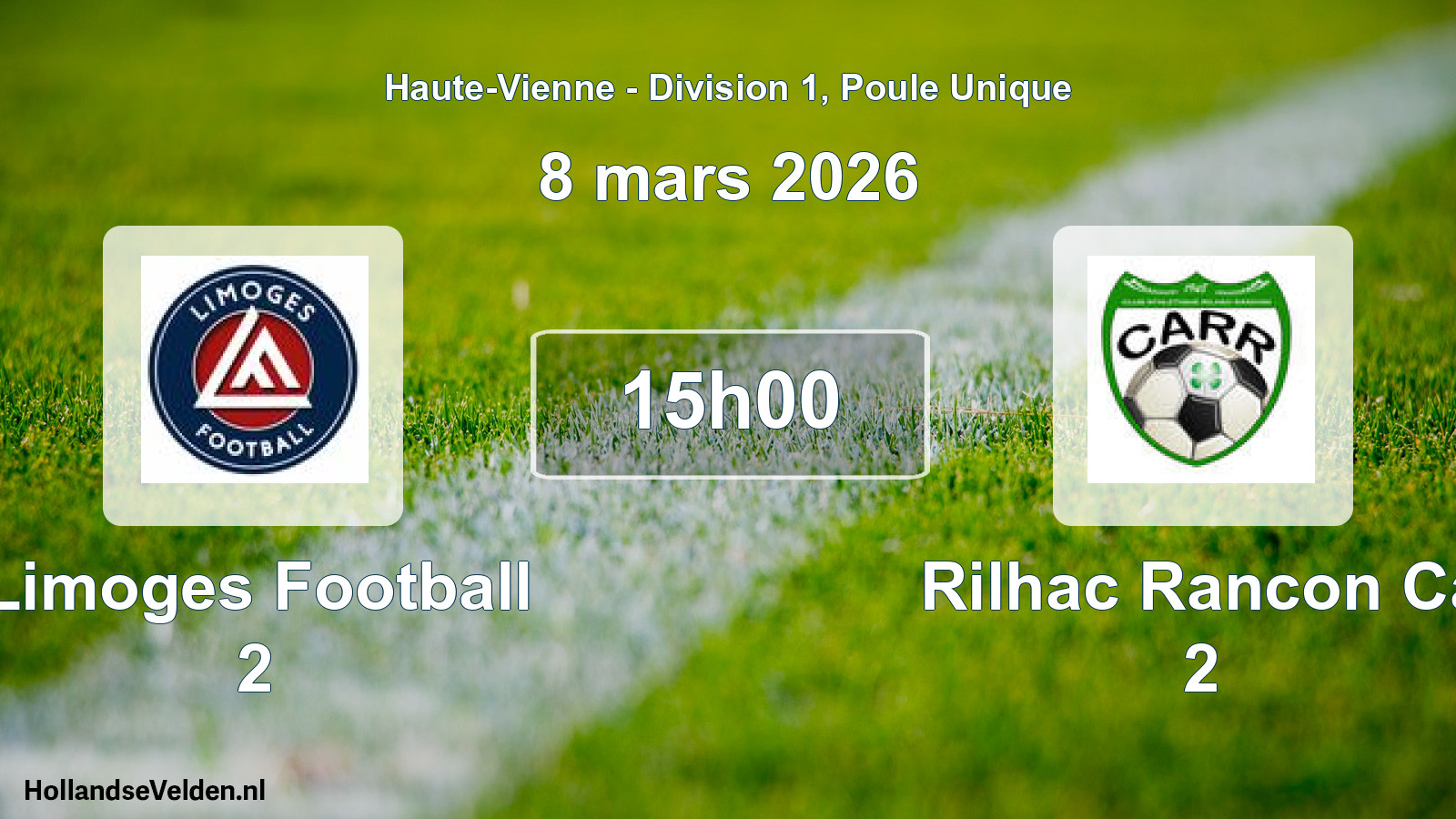 Geplande wedstrijd: Limoges Football 2 - Rilhac Rancon Ca 2 (8 mars 2026)