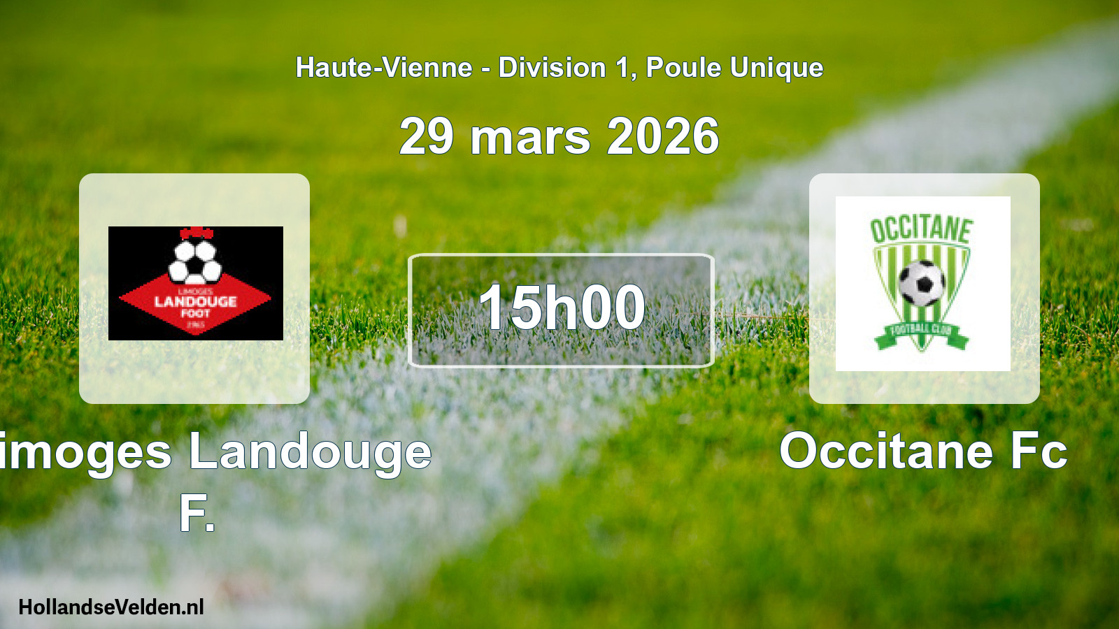 Geplande wedstrijd: Limoges Landouge F. - Occitane Fc (29 mars 2026)