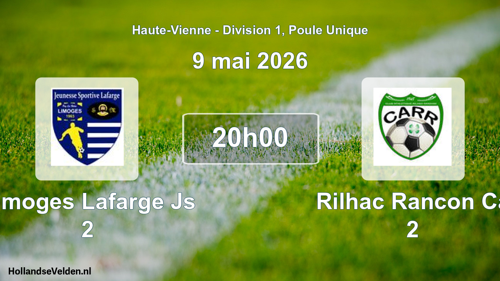 Geplande wedstrijd: Limoges Lafarge Js 2 - Rilhac Rancon Ca 2 (9 mai 2026)