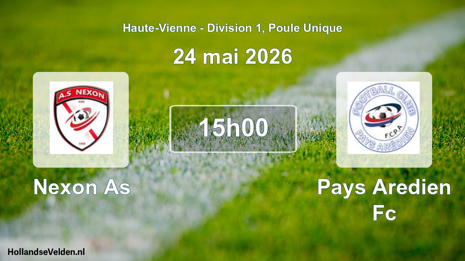 Geplande wedstrijd: Nexon As - Pays Aredien Fc (24 mai 2026)