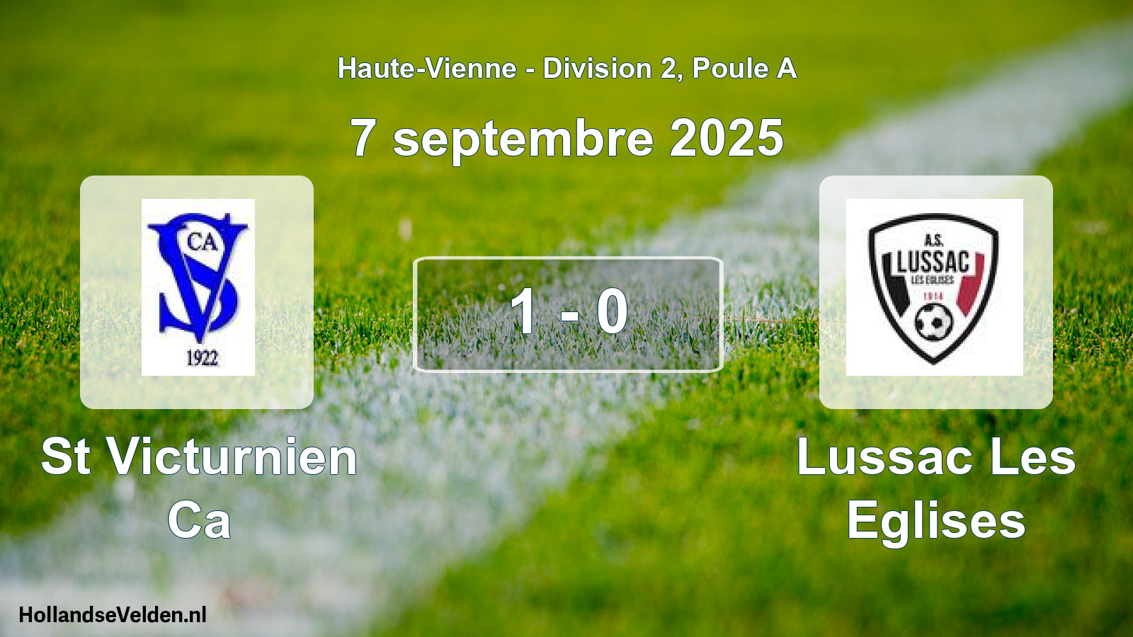 Total number of matches played: St Victurnien Ca - Lussac Les Eglises 1 - 0 (7 September 2025)