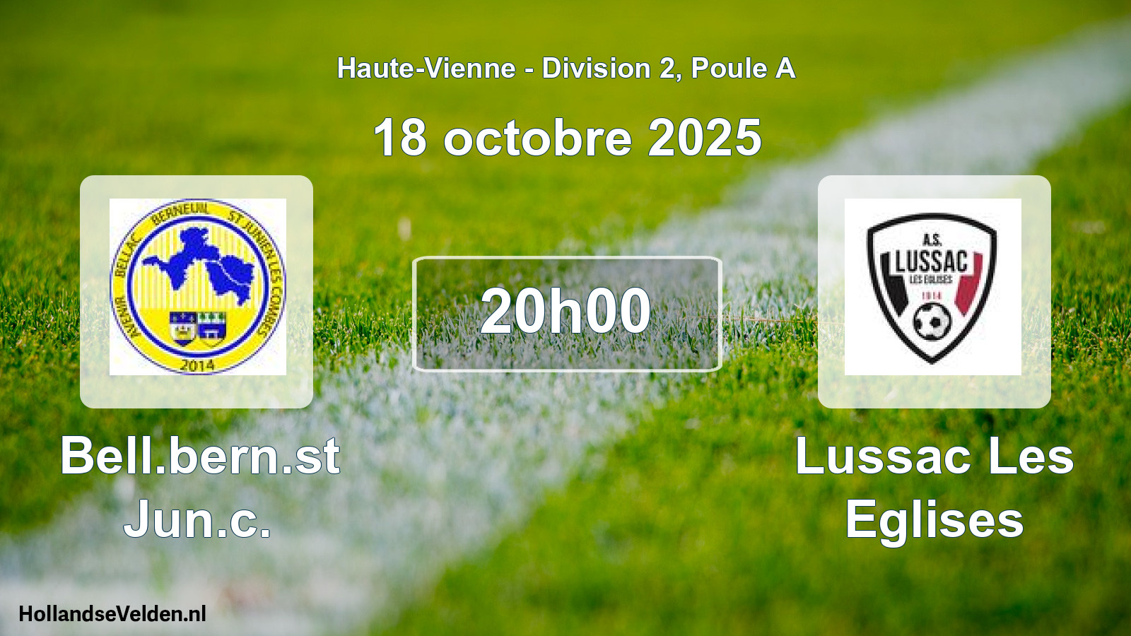 Scheduled Match: Bell.bern.st Jun.c. - Lussac Les Eglises (18 October 2025)