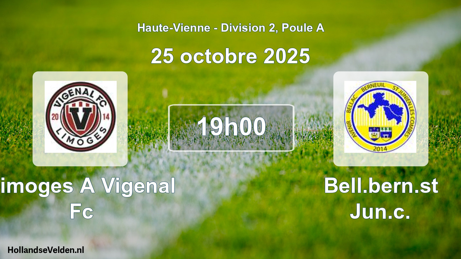 Scheduled Match: Limoges A Vigenal Fc - Bell.bern.st Jun.c. (25 October 2025)