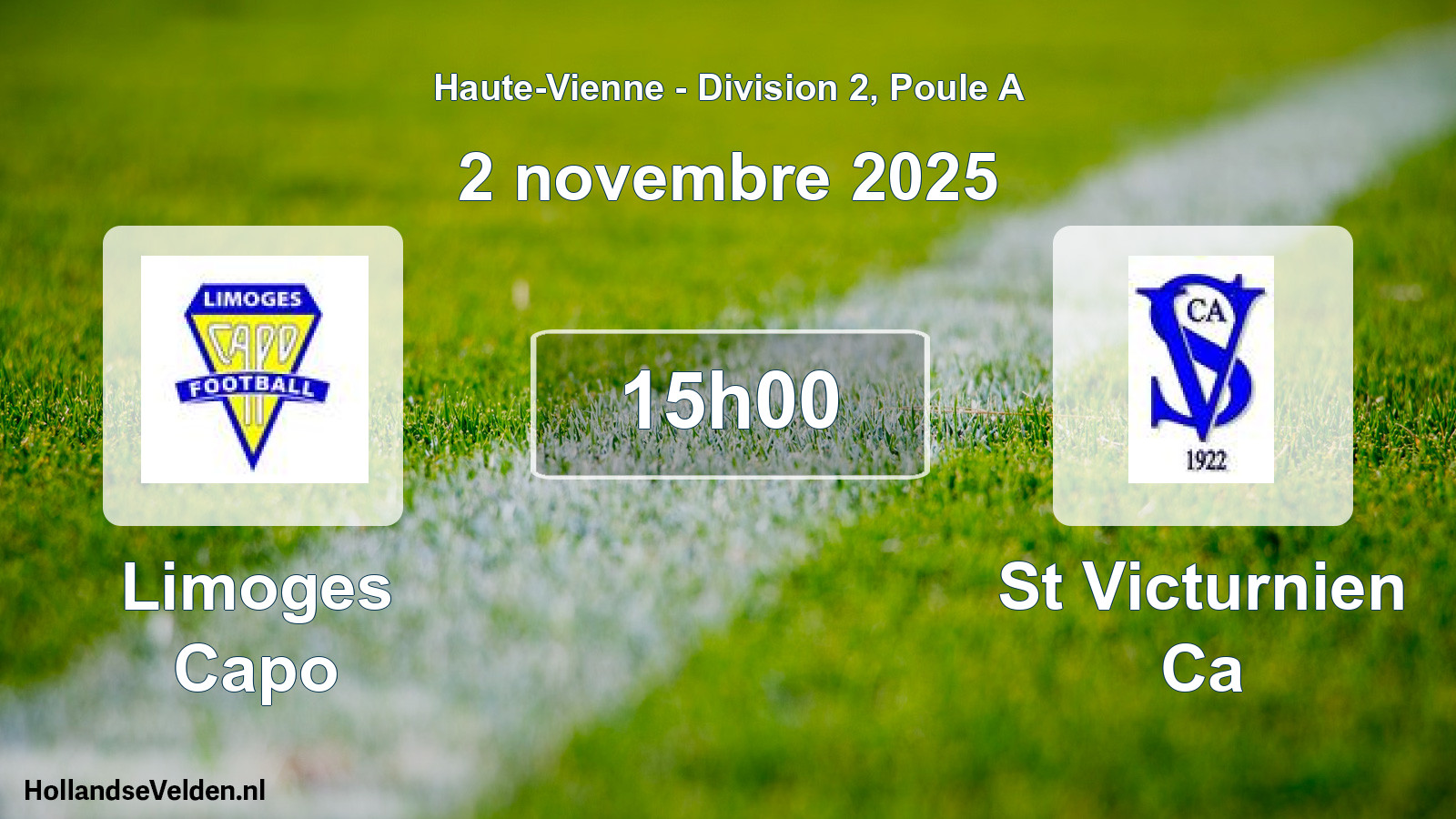 Geplande wedstrijd: Limoges Capo - St Victurnien Ca (2 novembre 2025)