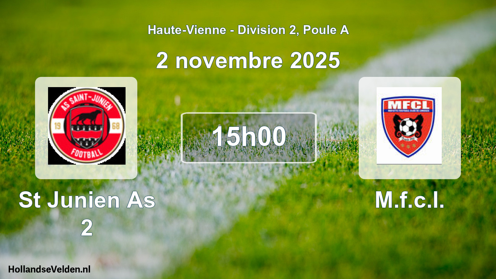 Scheduled Match: St Junien As 2 - M.f.c.l. (2 November 2025)