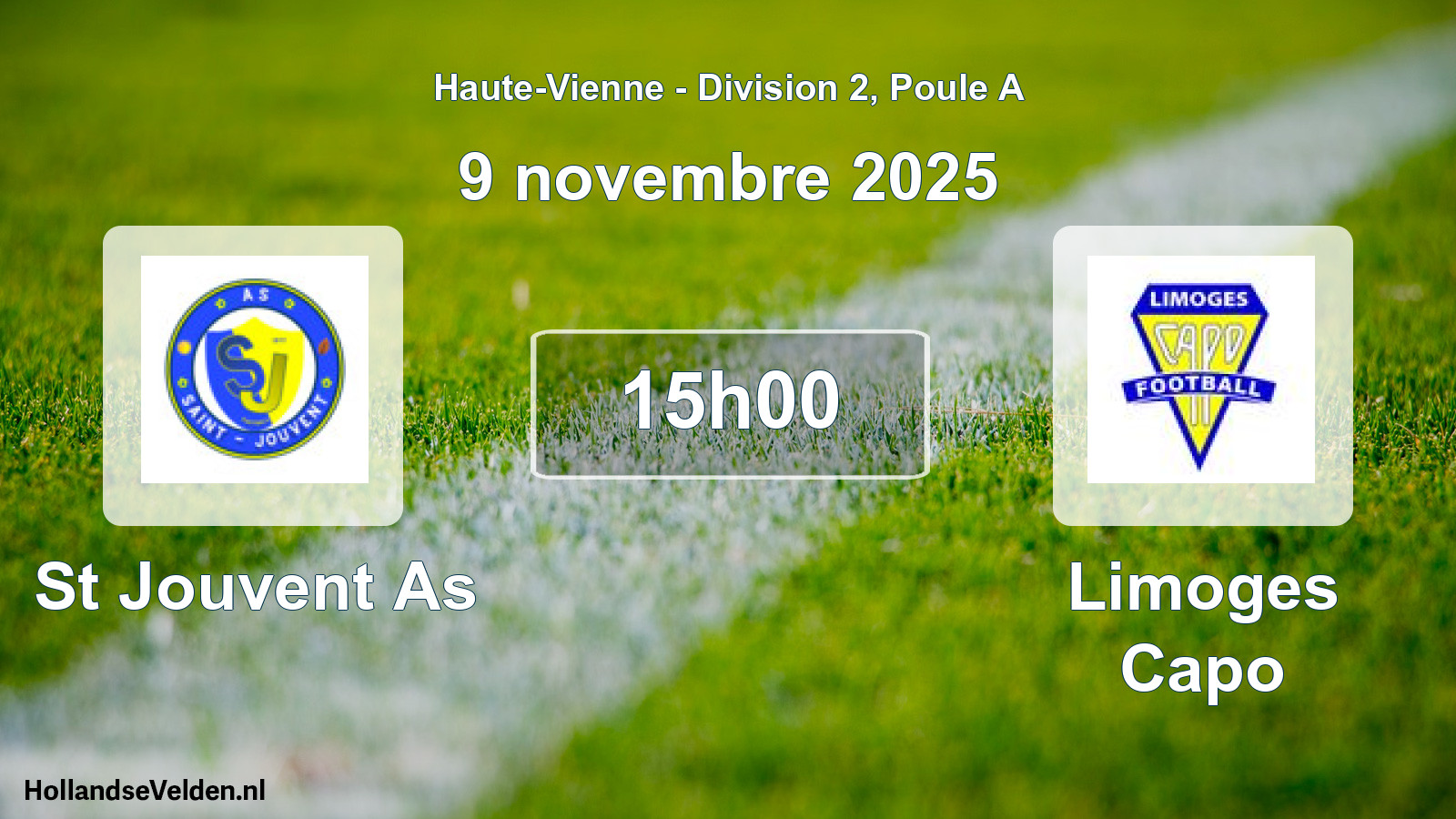 Geplande wedstrijd: St Jouvent As - Limoges Capo (9 novembre 2025)