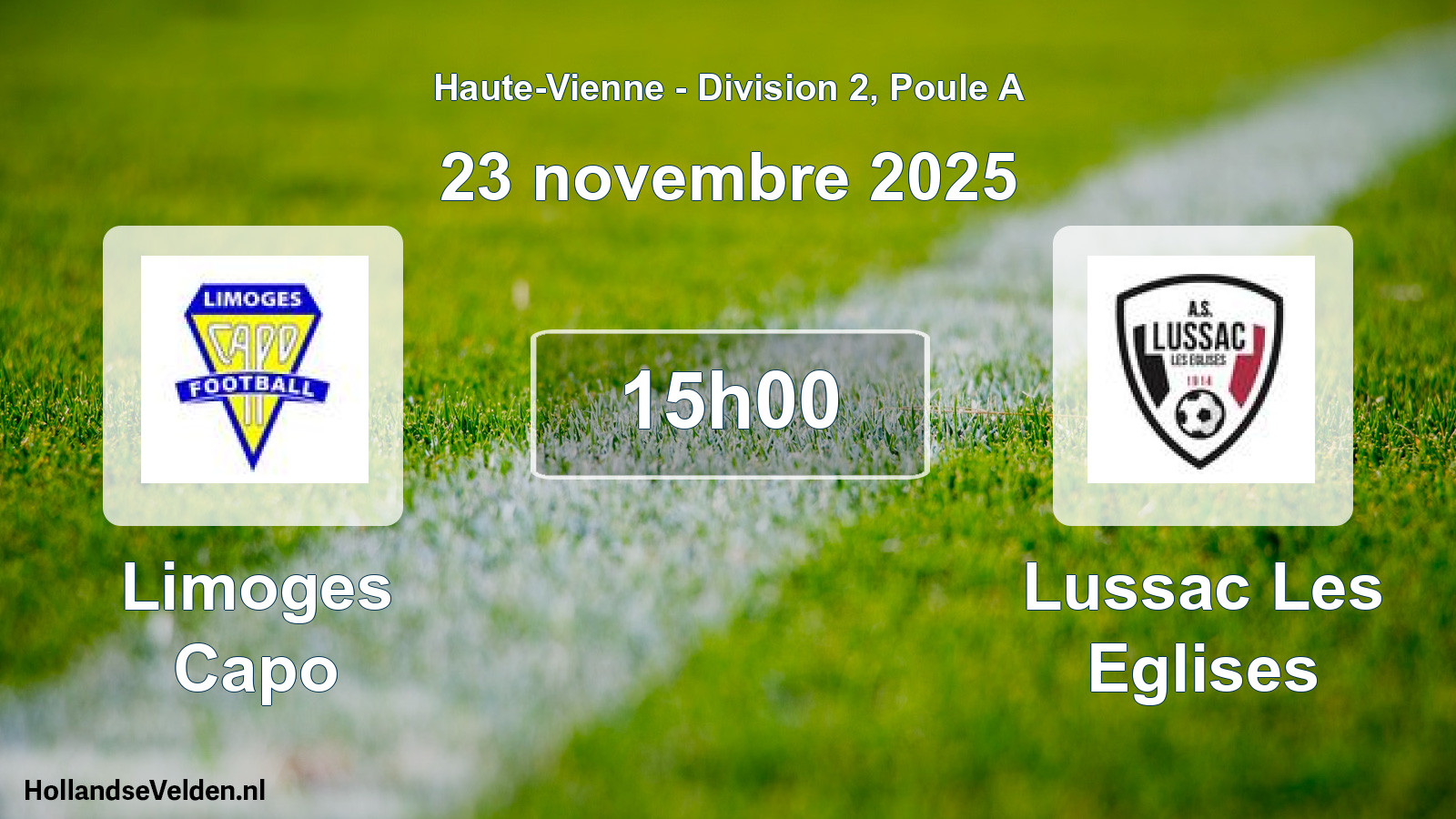 Geplande wedstrijd: Limoges Capo - Lussac Les Eglises (23 novembre 2025)