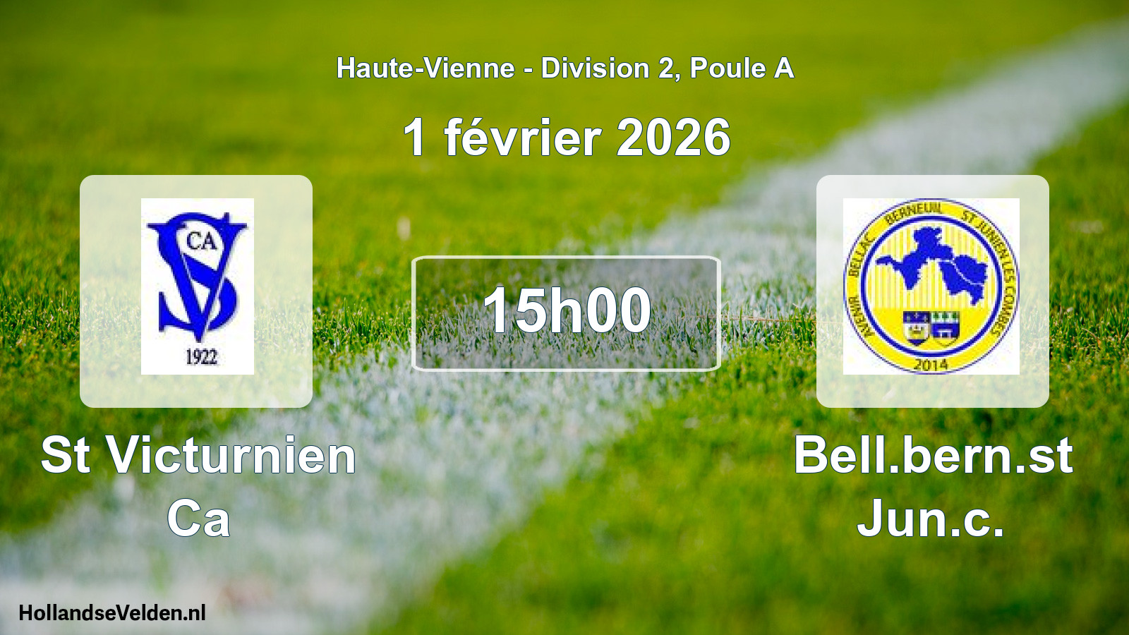 Scheduled Match: St Victurnien Ca - Bell.bern.st Jun.c. (1 February 2026)