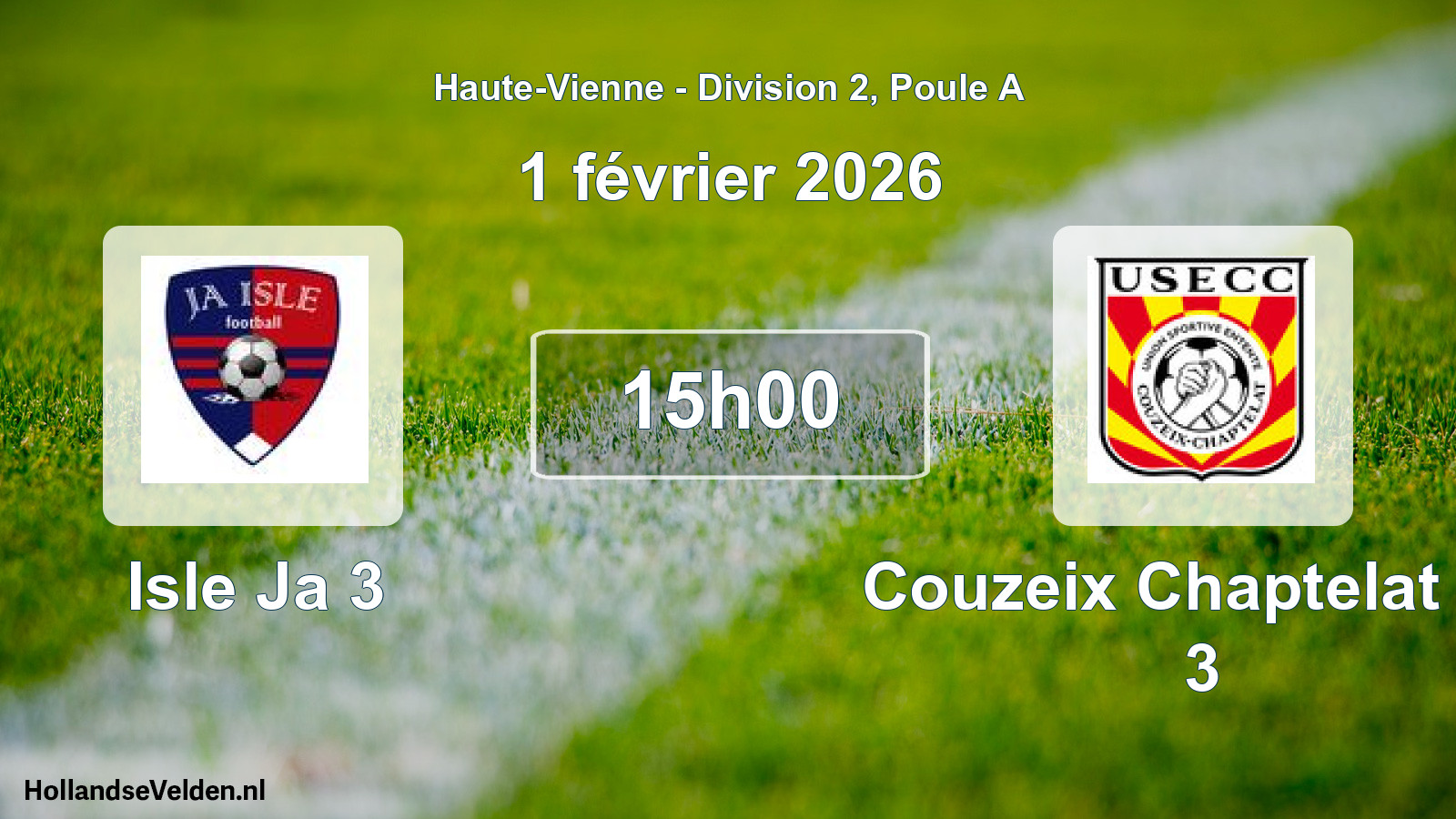 Scheduled Match: Isle Ja 3 - Couzeix Chaptelat Us 3 (1 February 2026)