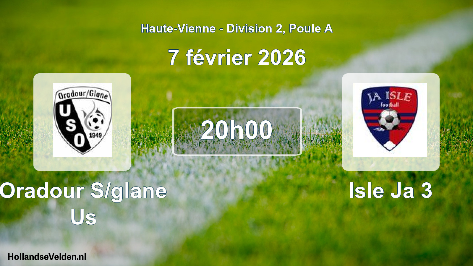 Geplande wedstrijd: Oradour S/glane Us - Isle Ja 3 (7 février 2026)