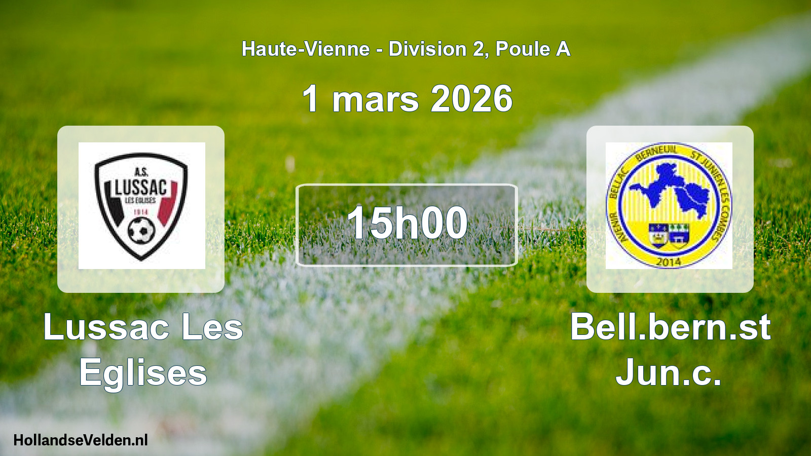 Scheduled Match: Lussac Les Eglises - Bell.bern.st Jun.c. (1 March 2026)