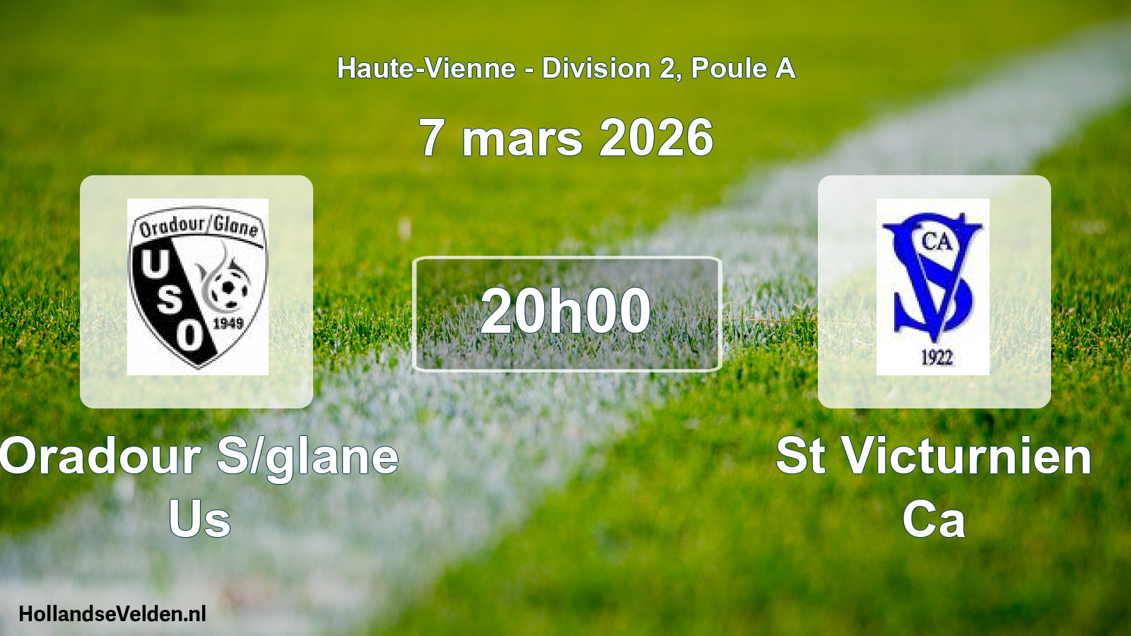 Geplande wedstrijd: Oradour S/glane Us - St Victurnien Ca (7 mars 2026)