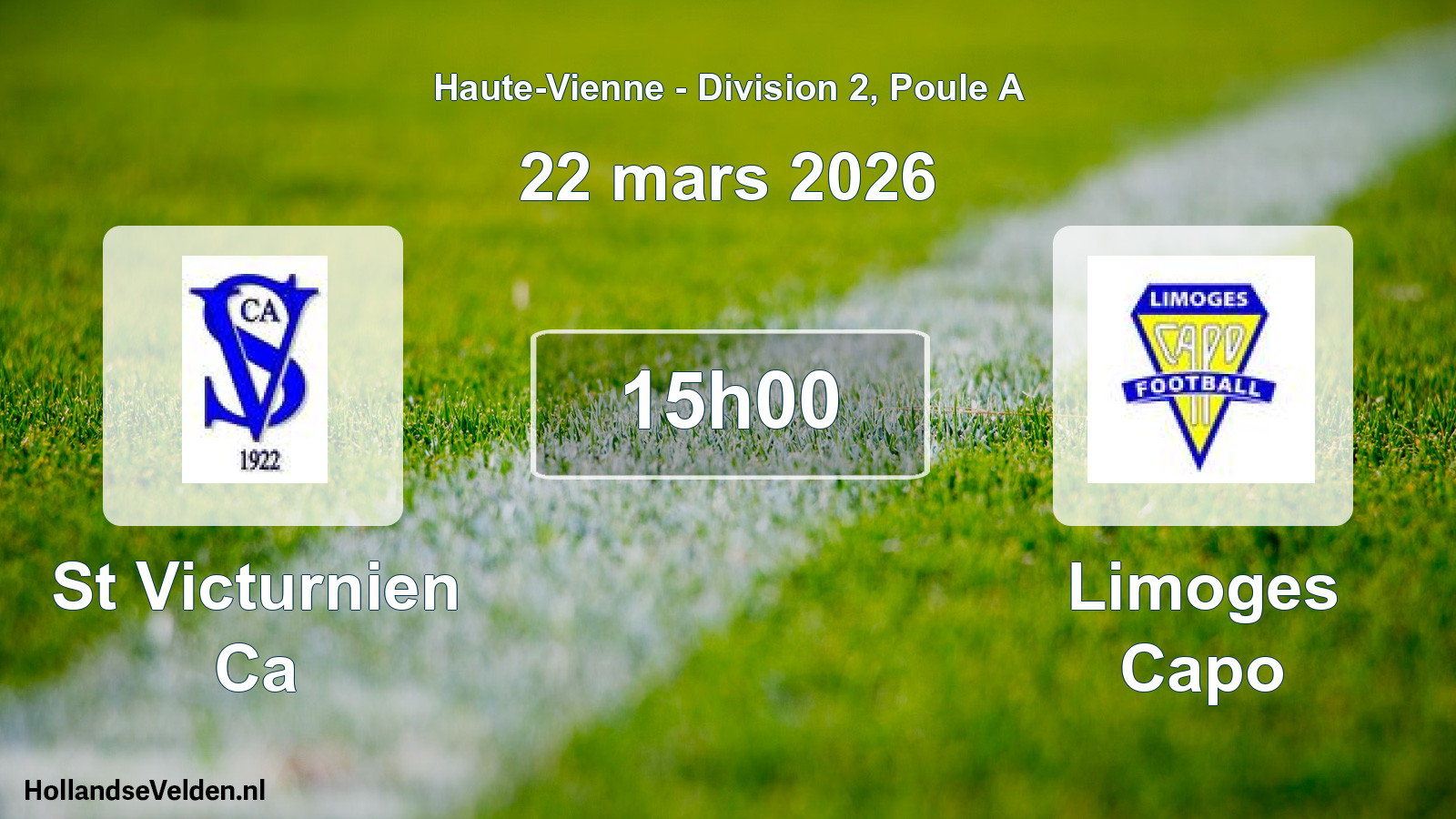 Geplande wedstrijd: St Victurnien Ca - Limoges Capo (22 mars 2026)