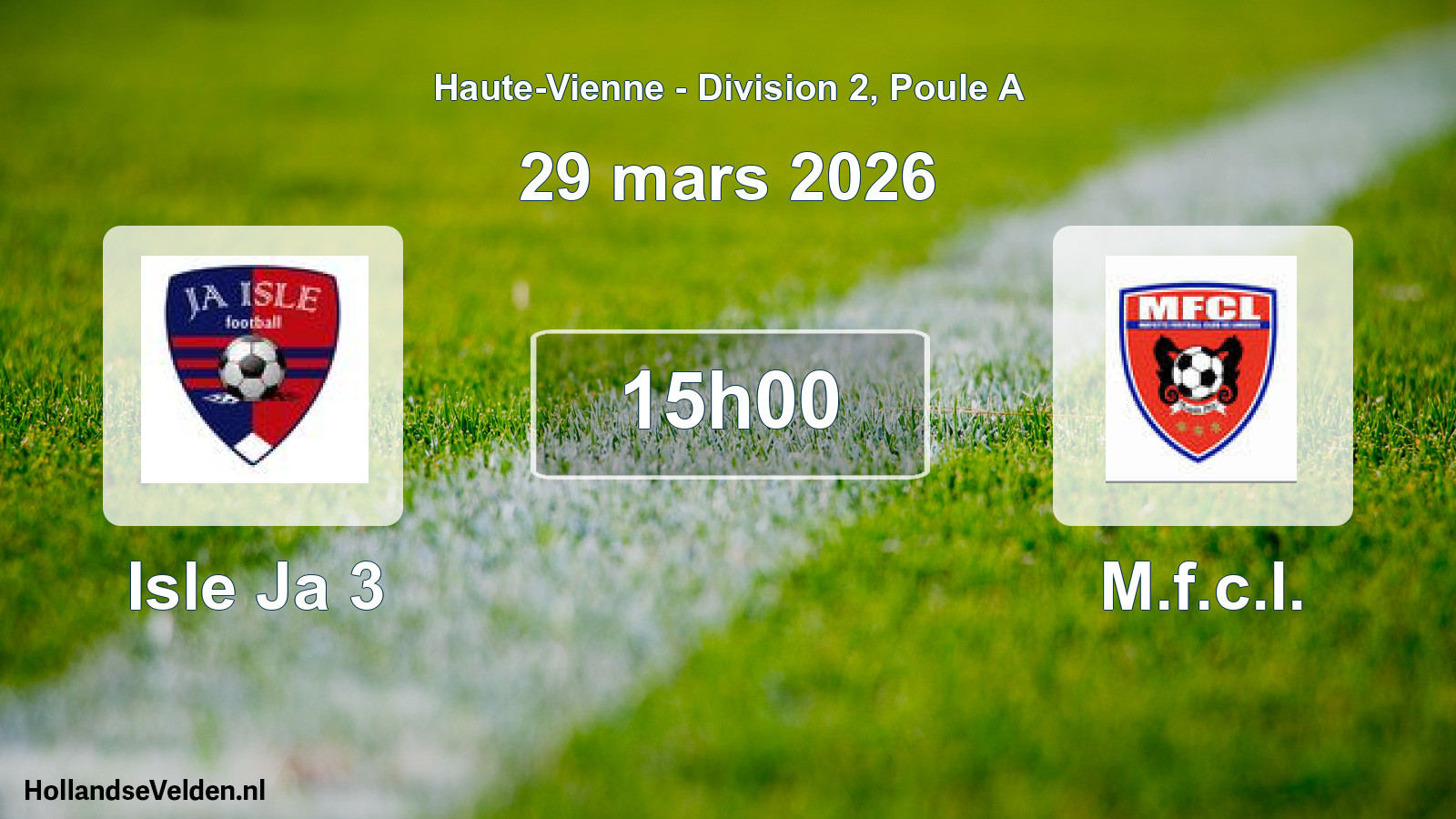 Scheduled Match: Isle Ja 3 - M.f.c.l. (29 March 2026)