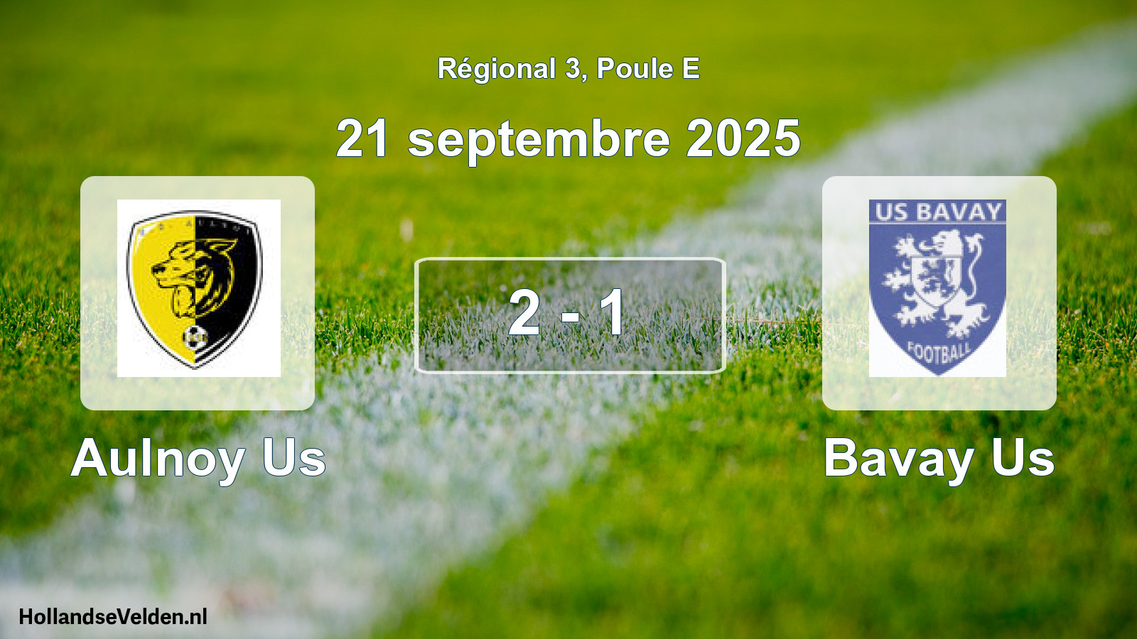 Gespeelde wedstrijd: Aulnoy Us - Bavay Us 2 - 1 (21 september 2025)