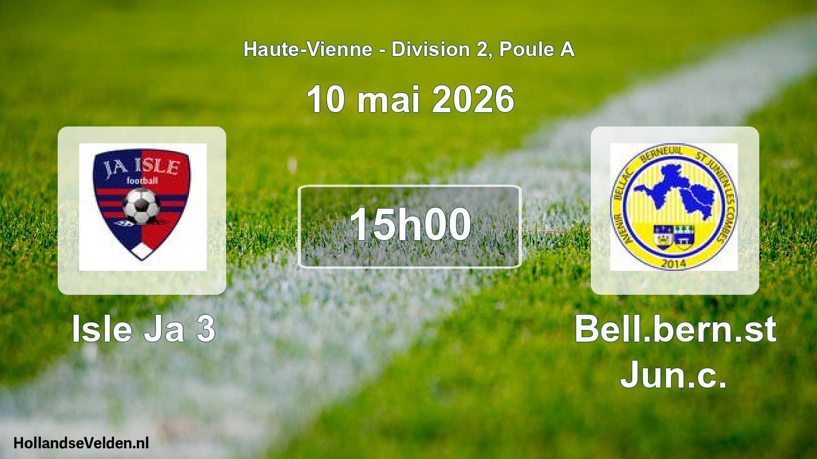 Scheduled Match: Isle Ja 3 - Bell.bern.st Jun.c. (10 May 2026)