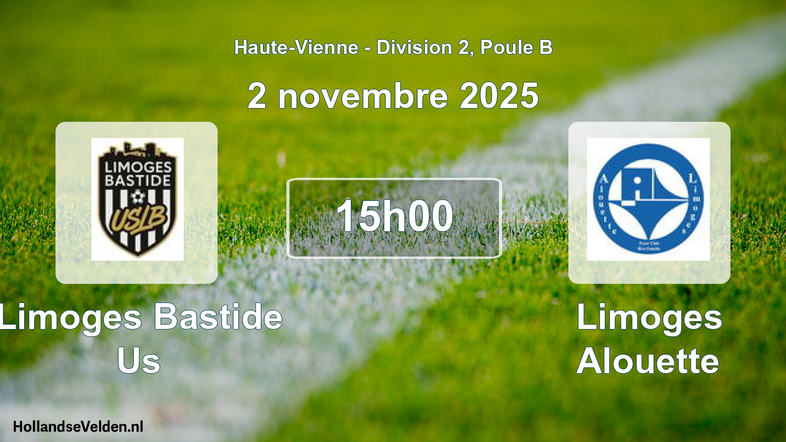 Geplande wedstrijd: Limoges Bastide Us - Limoges Alouette (2 novembre 2025)