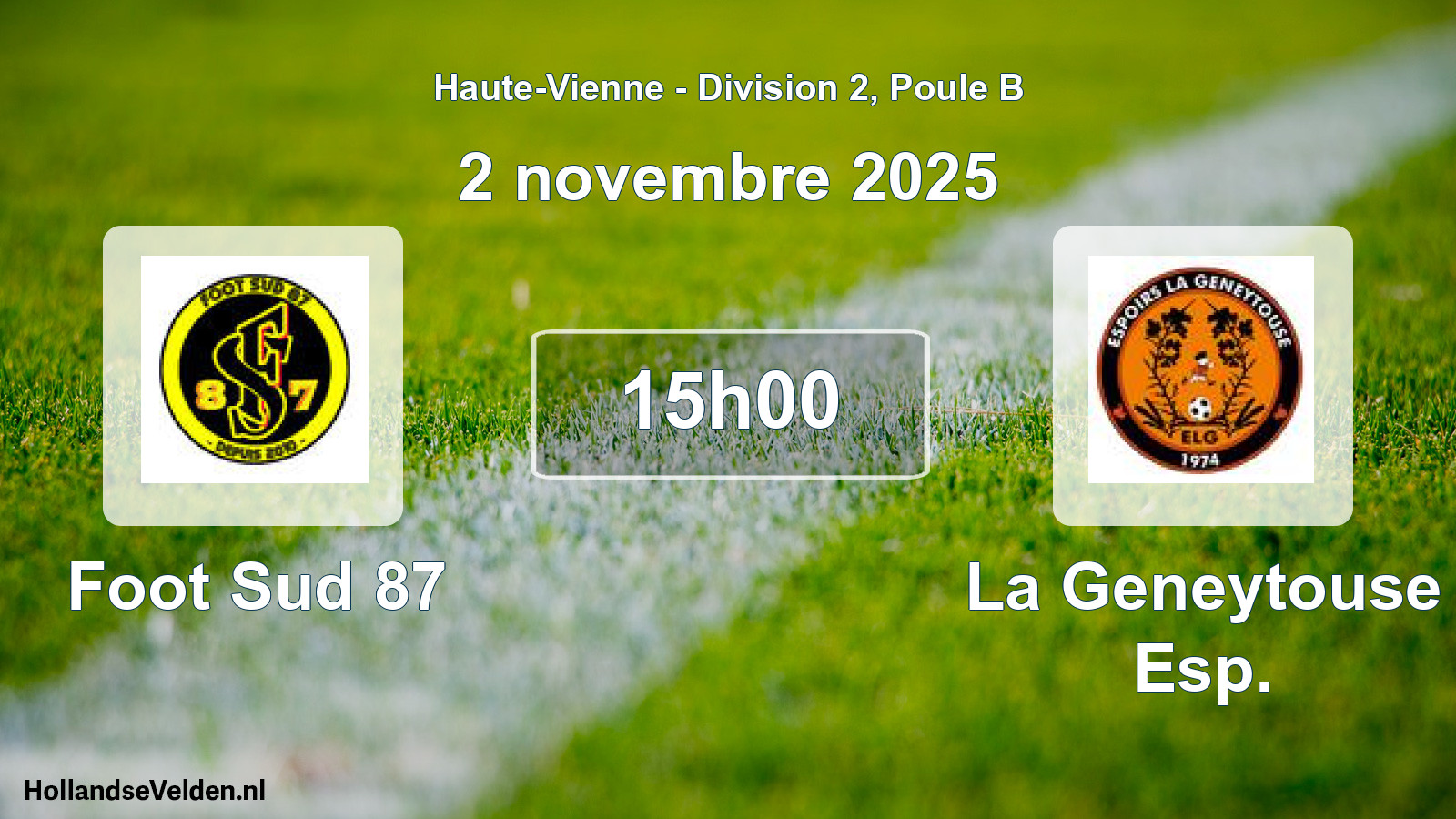 Geplande wedstrijd: Foot Sud 87 - La Geneytouse Esp. (2 novembre 2025)