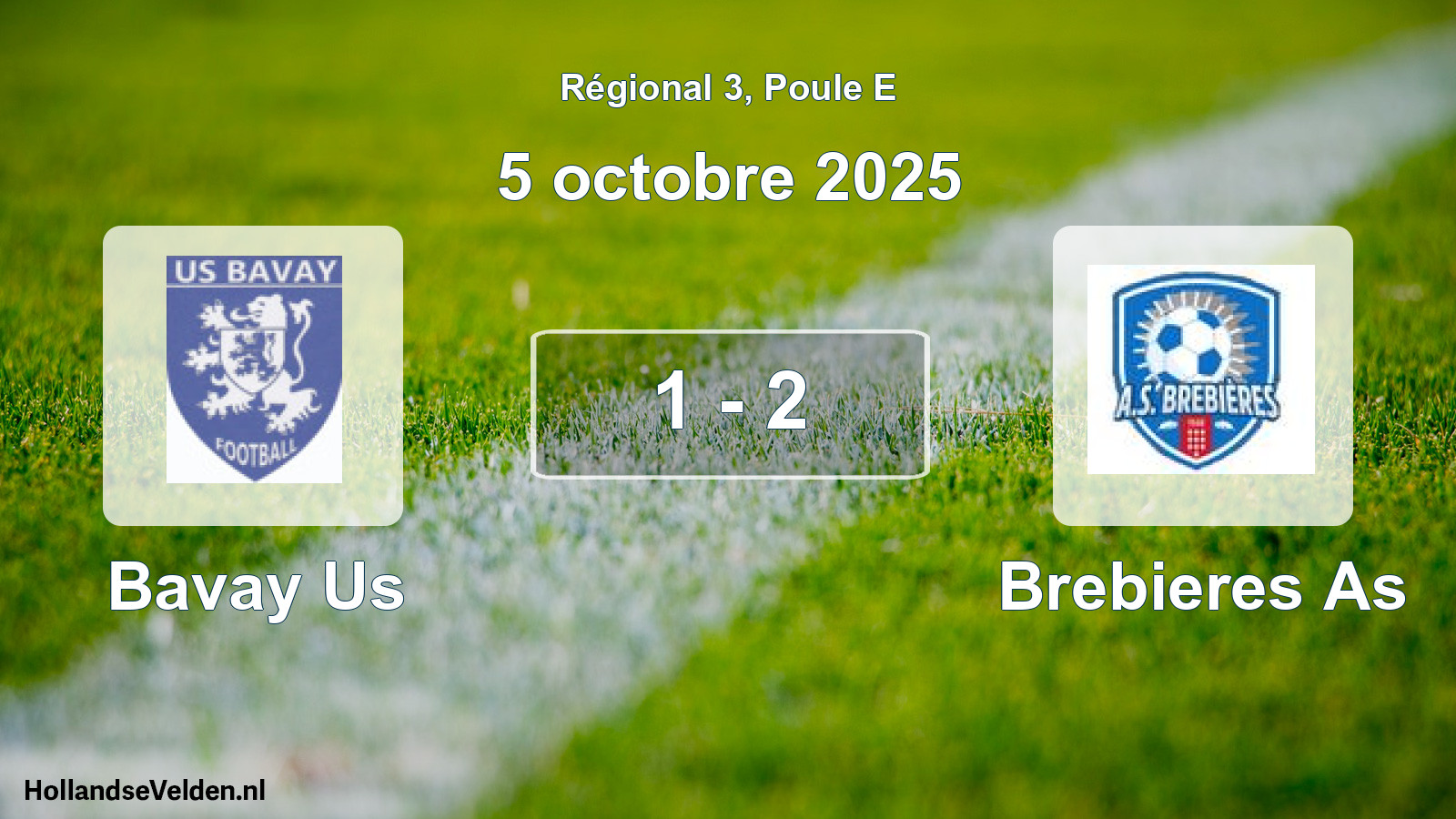 Total number of matches played: Bavay Us - Brebieres As 1 - 2 (5 October 2025)