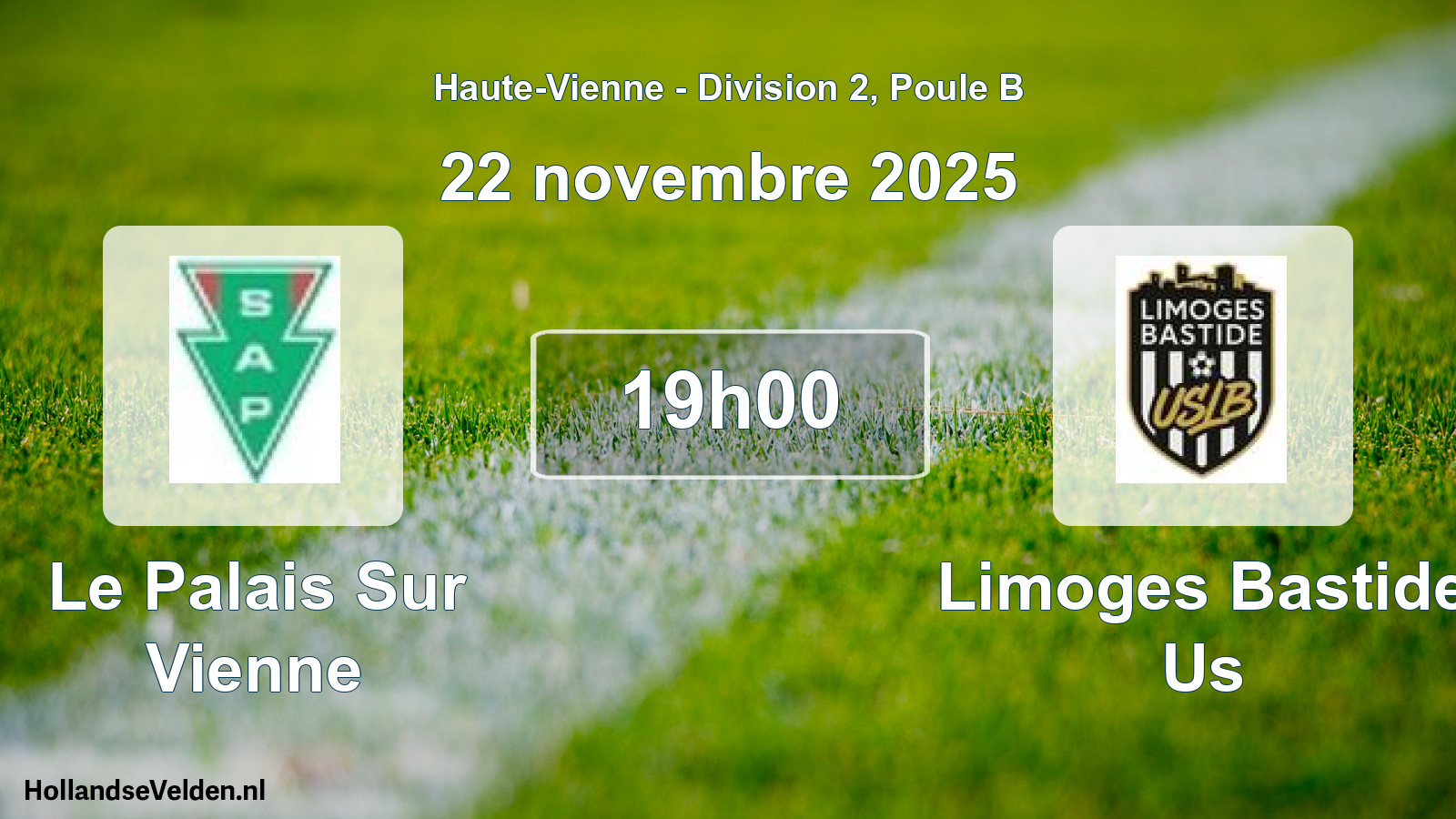 Geplande wedstrijd: Le Palais Sur Vienne - Limoges Bastide Us (22 novembre 2025)