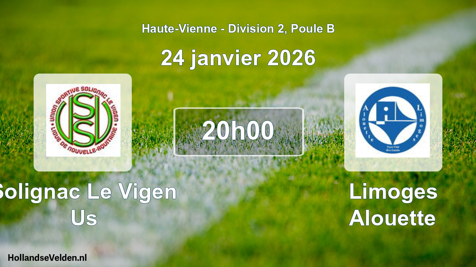 Geplande wedstrijd: Solignac Le Vigen Us - Limoges Alouette (24 janvier 2026)