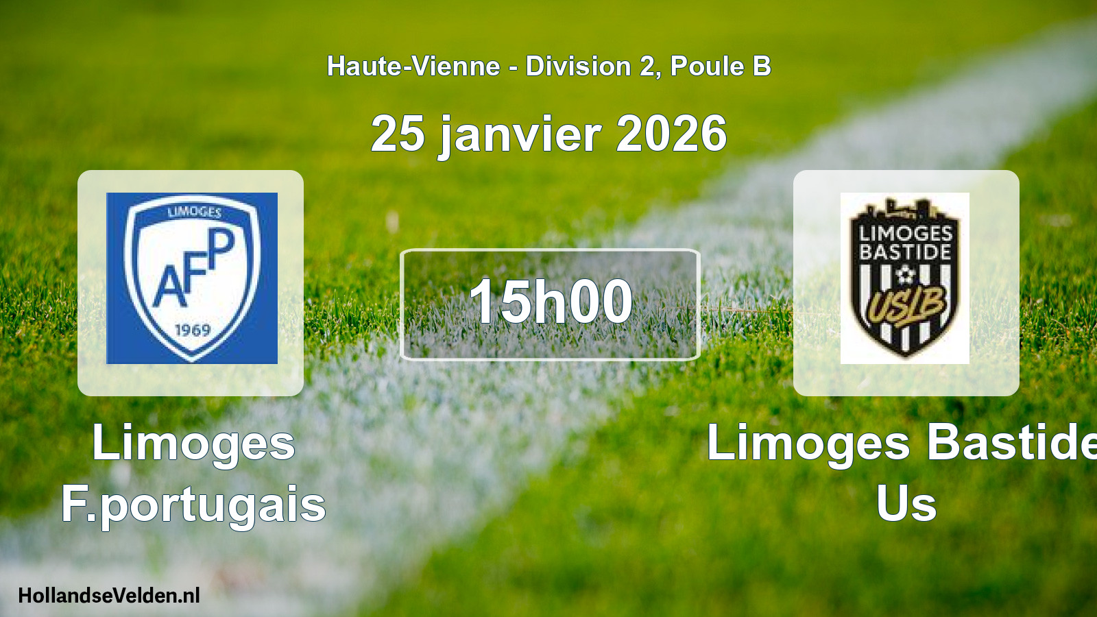 Scheduled Match: Limoges F.portugais - Limoges Bastide Us (25 January 2026)