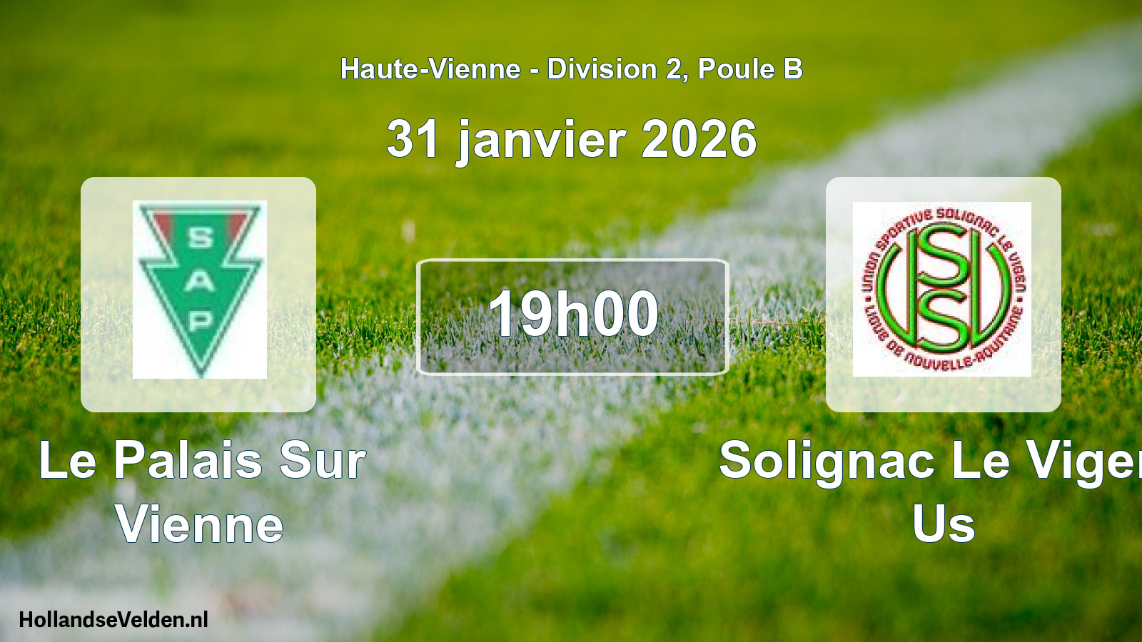 Geplande wedstrijd: Le Palais Sur Vienne - Solignac Le Vigen Us (31 janvier 2026)