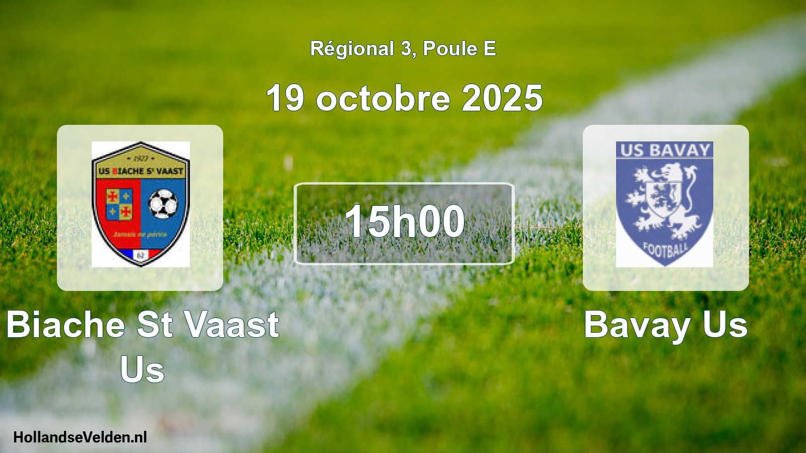 Geplande wedstrijd: Biache St Vaast Us - Bavay Us (19 oktober 2025)