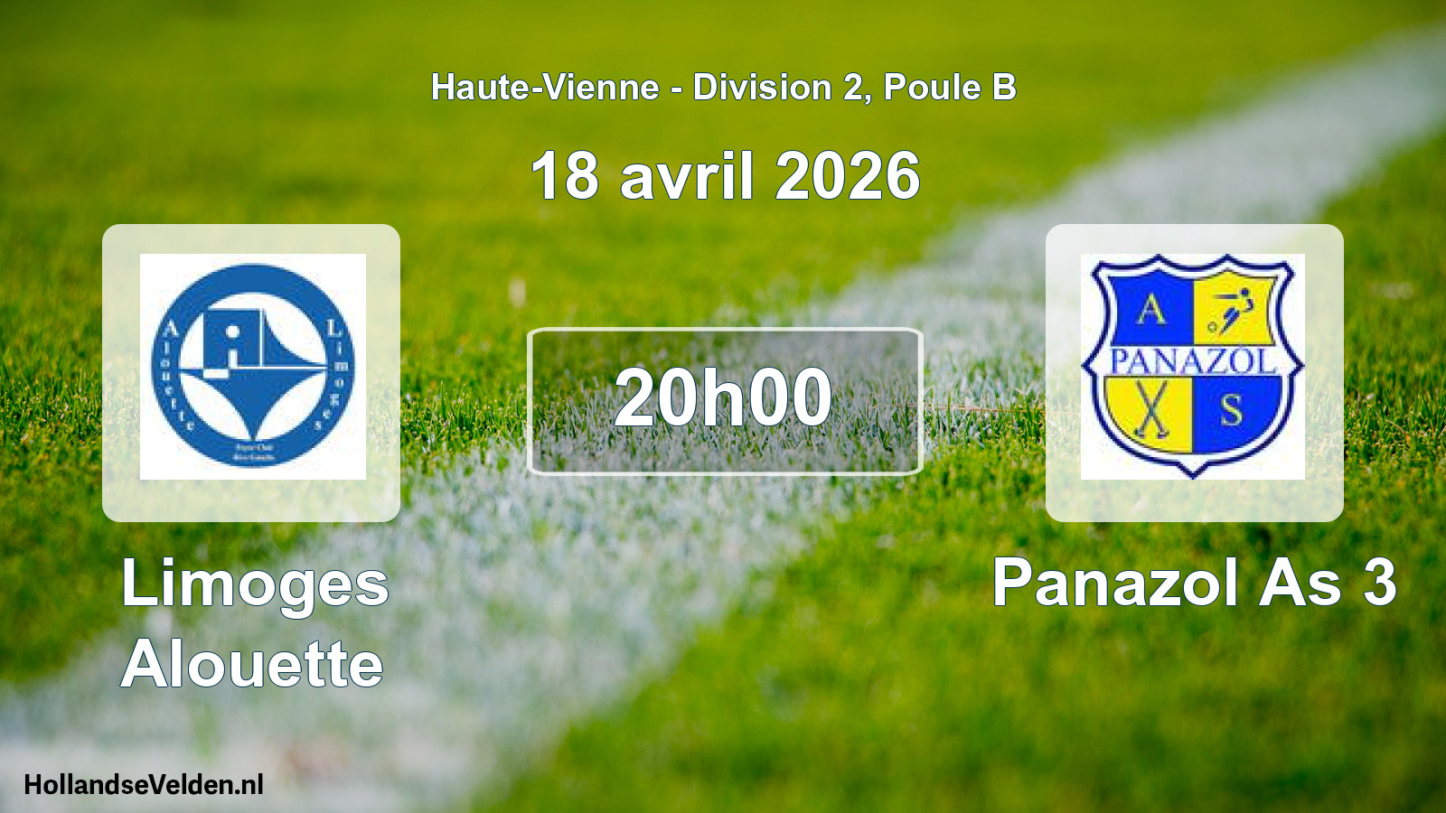 Geplande wedstrijd: Limoges Alouette - Panazol As 3 (18 avril 2026)