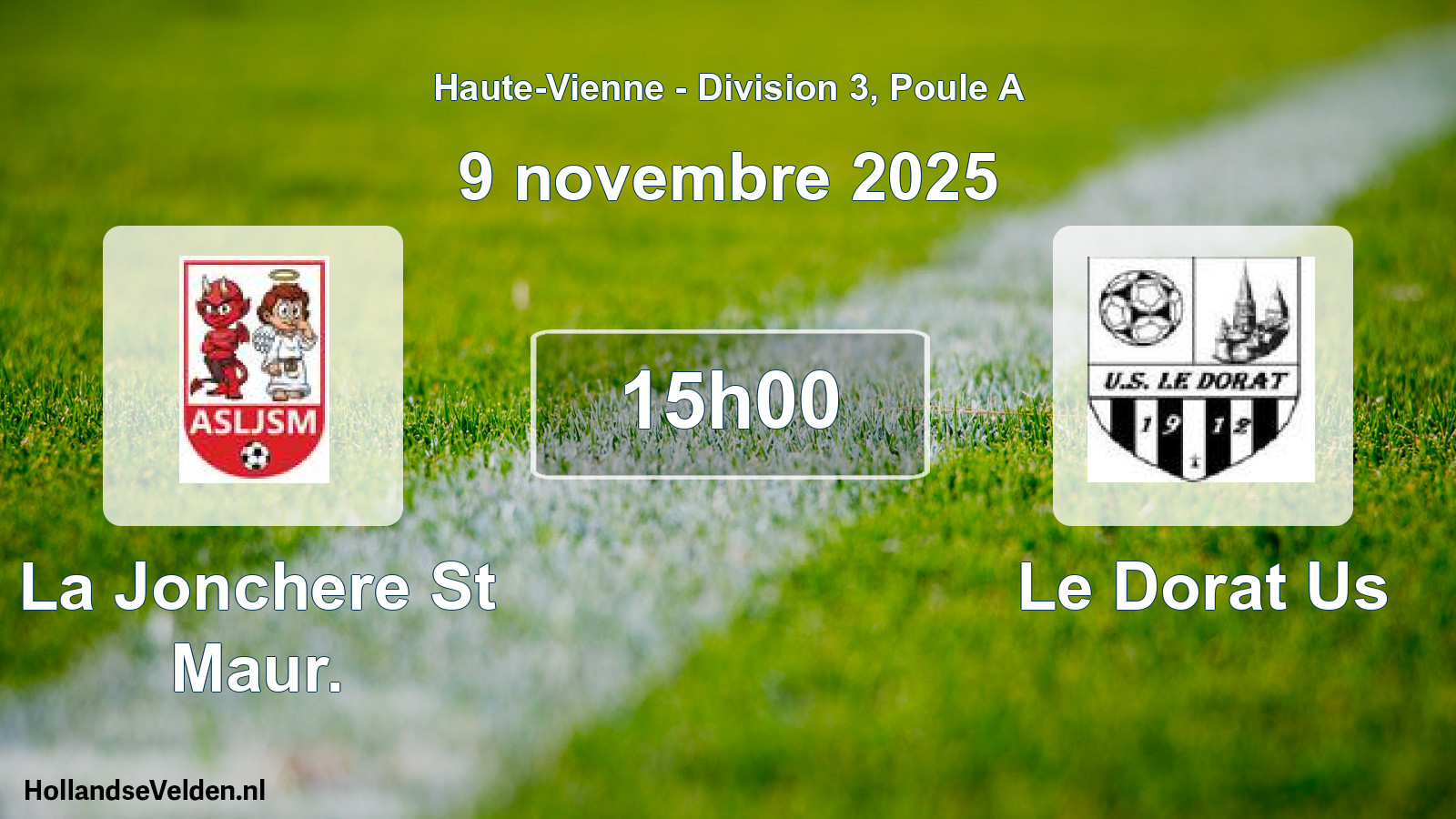 Geplande wedstrijd: La Jonchere St Maur. - Le Dorat Us (9 november 2025)