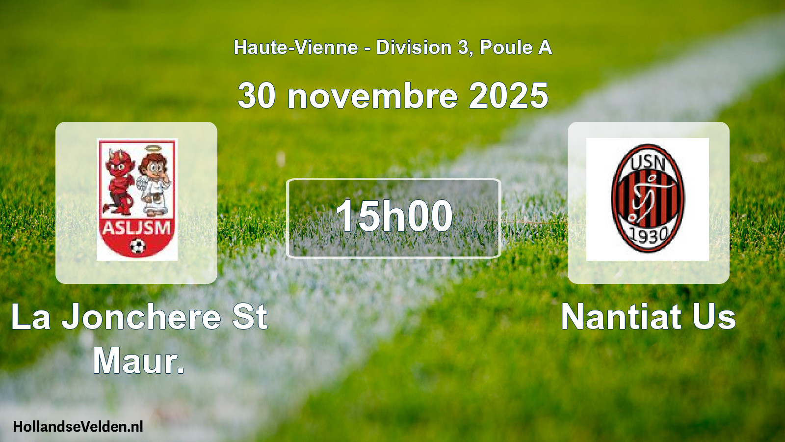 Geplande wedstrijd: La Jonchere St Maur. - Nantiat Us (30 november 2025)