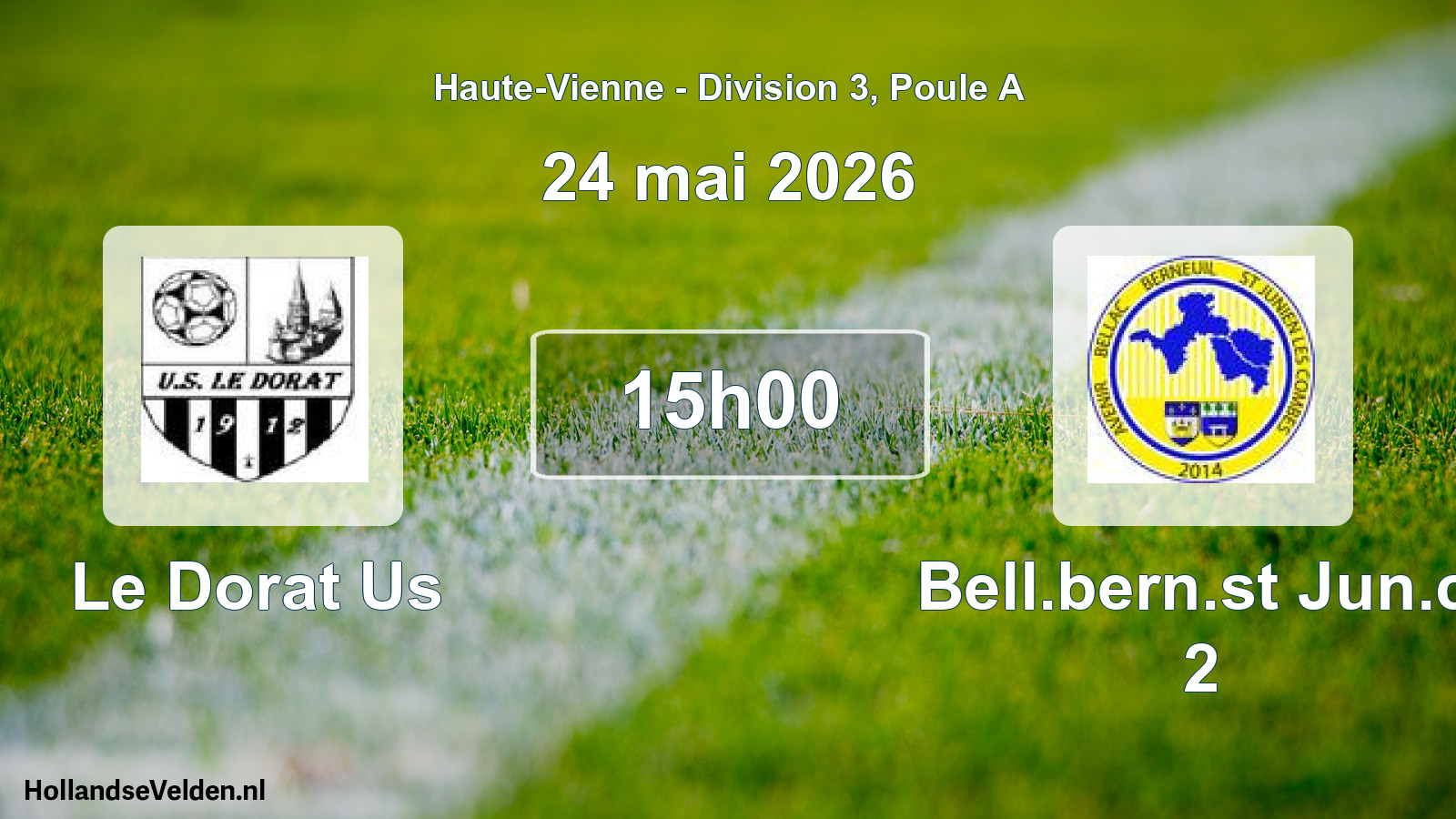Geplande wedstrijd: Le Dorat Us - Bell.bern.st Jun.c. 2 (24 mai 2026)
