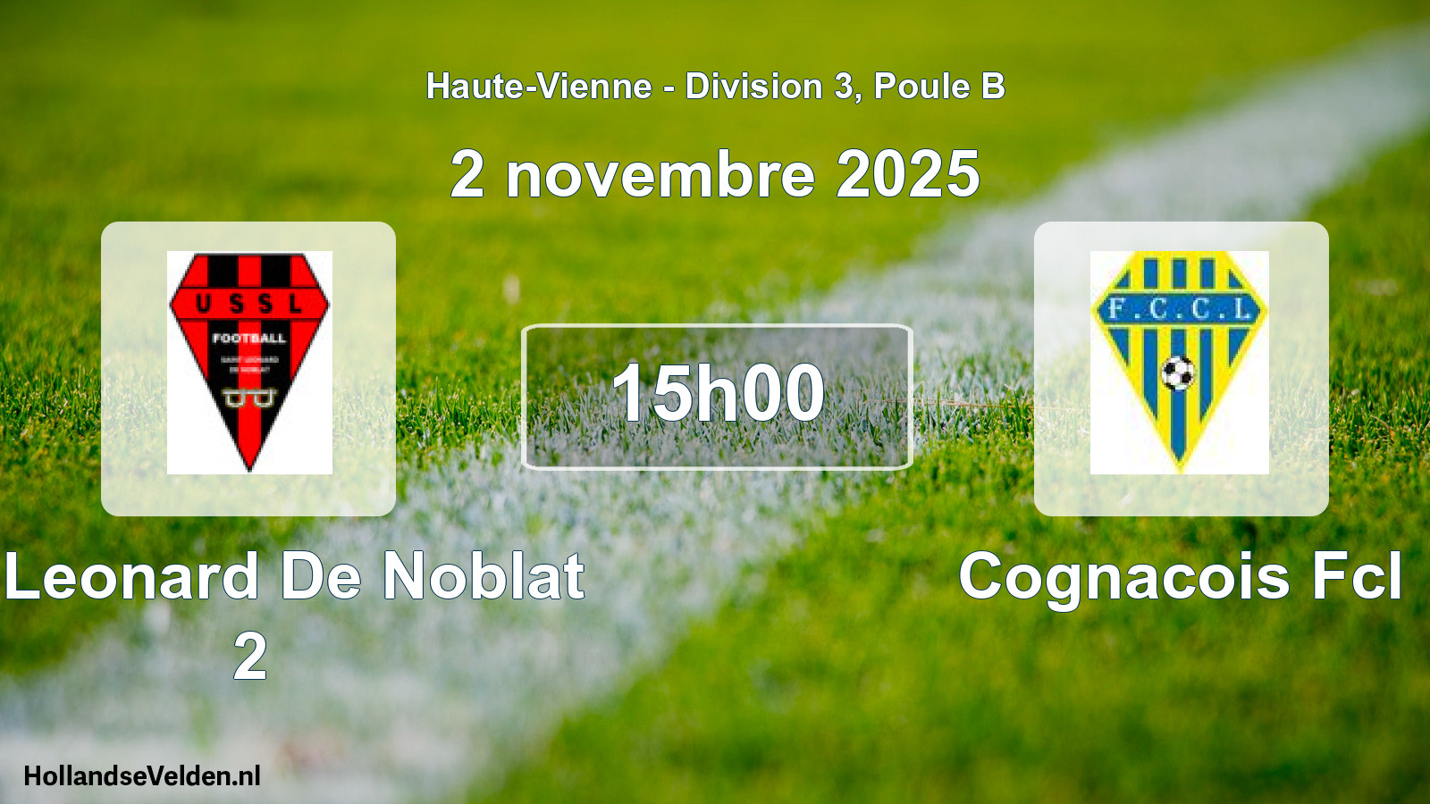 Scheduled Match: St Leonard De Noblat 2 - Cognacois Fcl (2 November 2025)