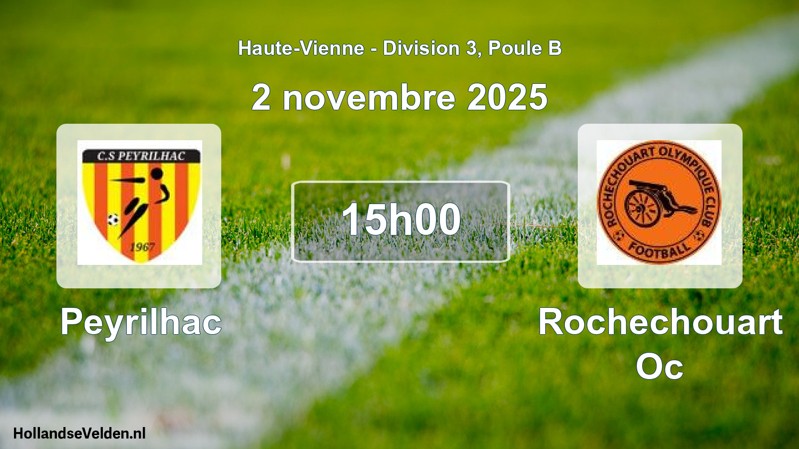 Geplande wedstrijd: Peyrilhac - Rochechouart Oc (2 novembre 2025)