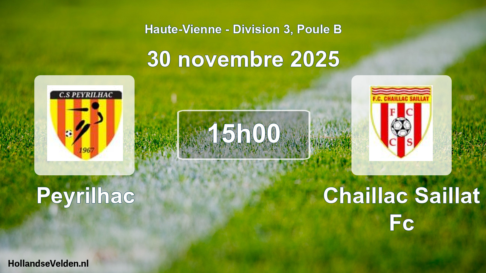 Scheduled Match: Peyrilhac - Chaillac Saillat Fc (30 November 2025)