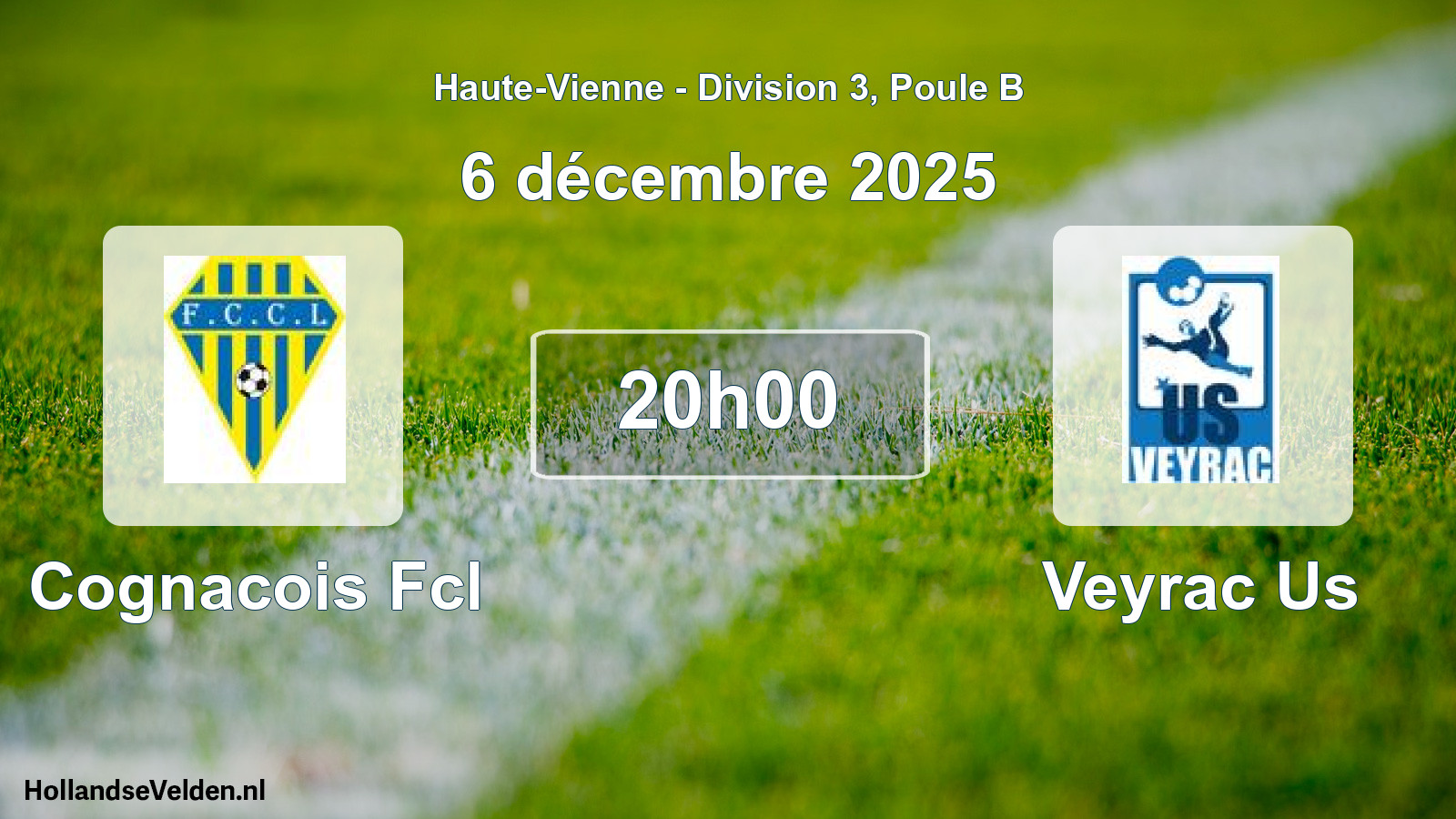 Geplande wedstrijd: Cognacois Fcl - Veyrac Us (6 décembre 2025)