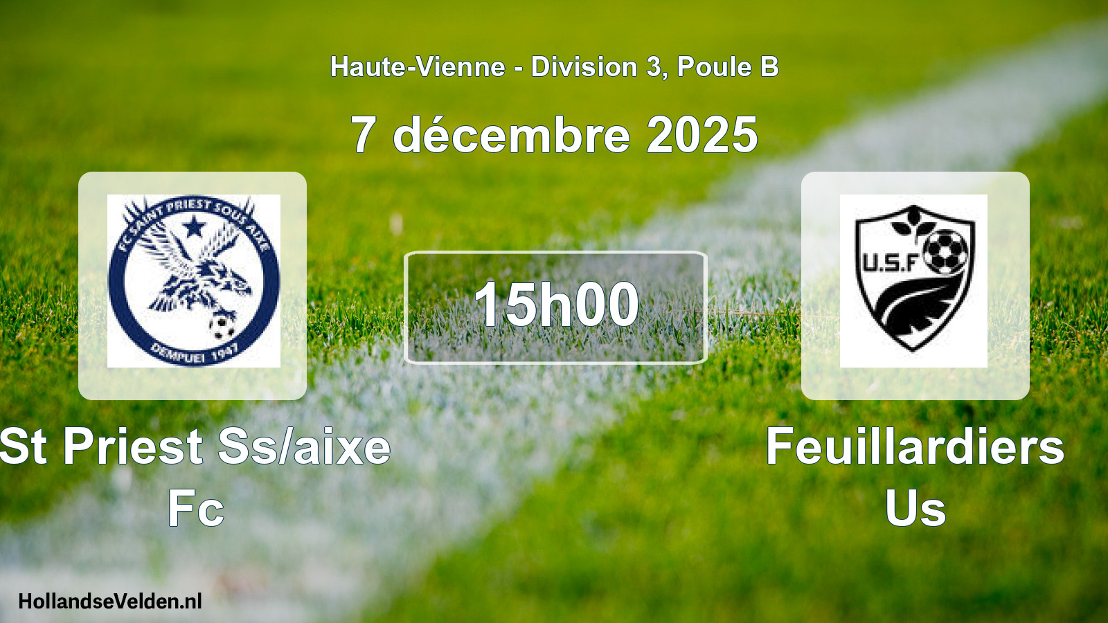 Geplande wedstrijd: St Priest Ss/aixe Fc - Feuillardiers Us (7 décembre 2025)
